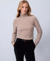 Ann Taylor Cashmere Ribbed Turtleneck Sweater