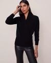 Ann Taylor Cashmere Shawl Collar Sweater In Black