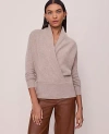 Ann Taylor Cashmere Shawl Collar Sweater In Neutral