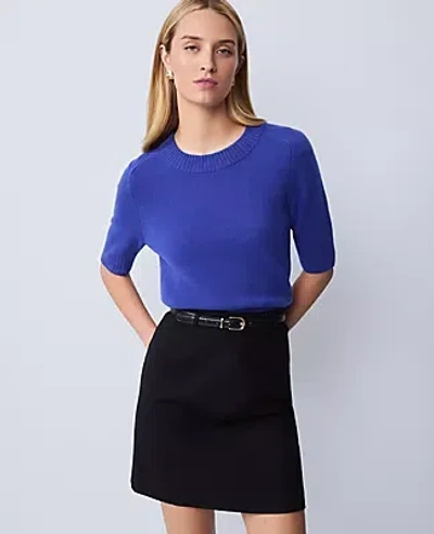 Ann Taylor Cashmere Sweater Tee In Blue