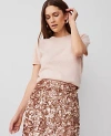Ann Taylor Cashmere Sweater Tee In Light Almond