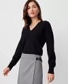 Ann Taylor Cashmere V-neck Sweater In Black
