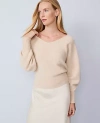 Ann Taylor Cashmere V-neck Sweater In Neutral