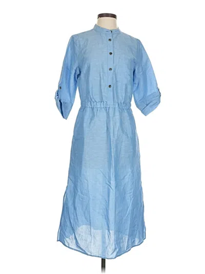 Pre-owned Ann Taylor Casual Dress In Blue