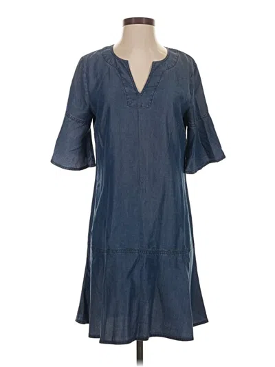 Pre-owned Ann Taylor Casual Dress In Blue