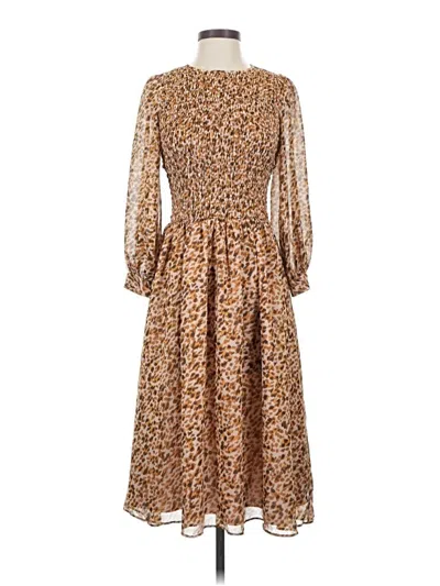 Pre-owned Ann Taylor Casual Dress In Brown