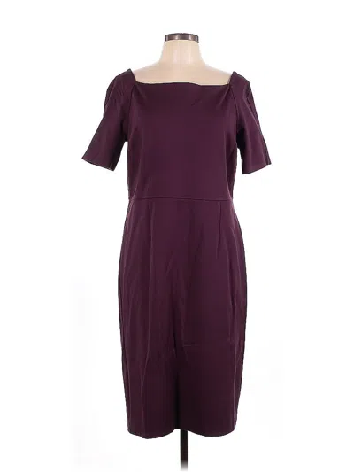 Pre-owned Ann Taylor Casual Dress In Burgundy