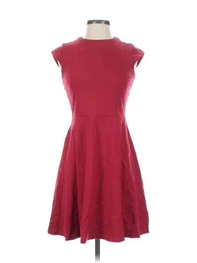 Pre-owned Ann Taylor Casual Dress In Burgundy