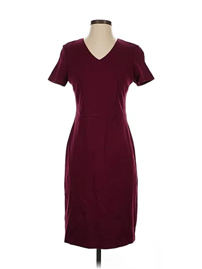 Pre-owned Ann Taylor Casual Dress In Burgundy