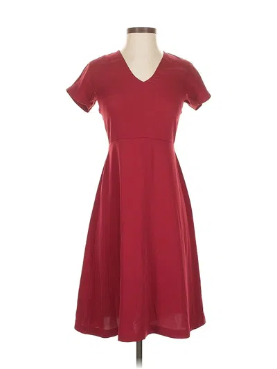 Pre-owned Ann Taylor Casual Dress In Burgundy