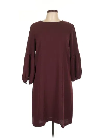 Pre-owned Ann Taylor Casual Dress In Burgundy