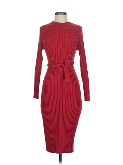 Pre-owned Ann Taylor Casual Dress In Burgundy