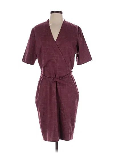 Pre-owned Ann Taylor Casual Dress In Burgundy