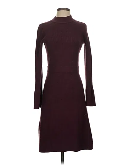 Pre-owned Ann Taylor Casual Dress In Burgundy