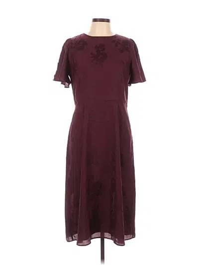 Pre-owned Ann Taylor Casual Dress In Burgundy