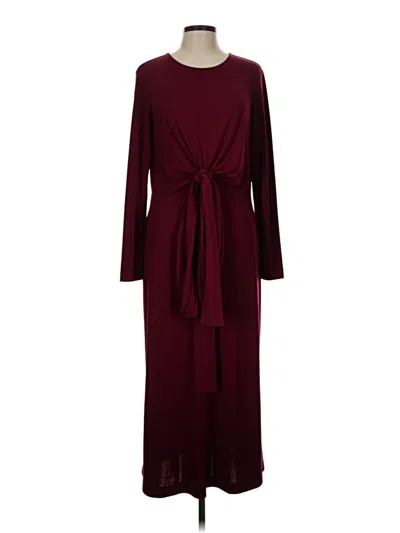 Pre-owned Ann Taylor Casual Dress In Burgundy