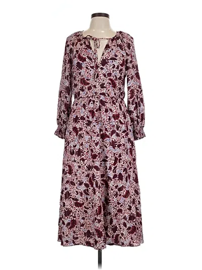 Pre-owned Ann Taylor Casual Dress In Burgundy
