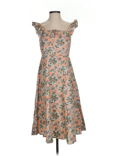 Pre-owned Ann Taylor Casual Dress In Orange