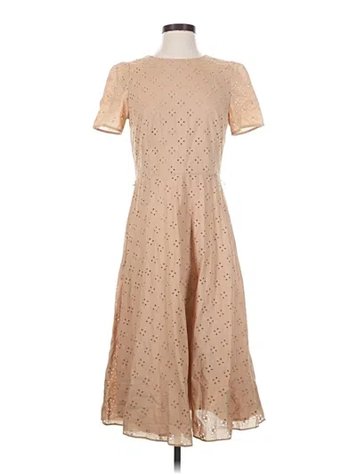 Pre-owned Ann Taylor Casual Dress In Tan