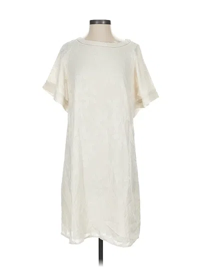 Pre-owned Ann Taylor Casual Dress In White
