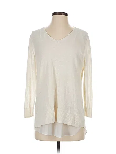 Pre-owned Ann Taylor Casual Dress In White