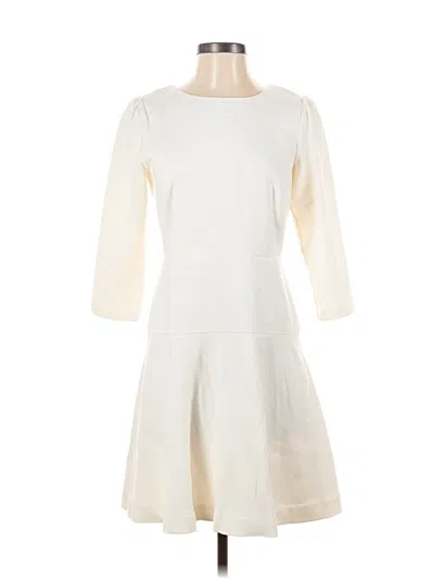 Pre-owned Ann Taylor Casual Dress In White