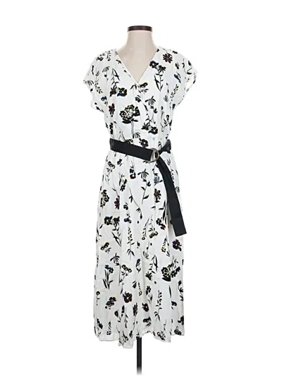 Pre-owned Ann Taylor Casual Dress In White