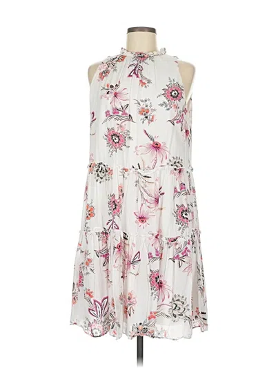 Pre-owned Ann Taylor Casual Dress In White