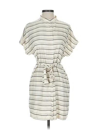 Pre-owned Ann Taylor Casual Dress In White