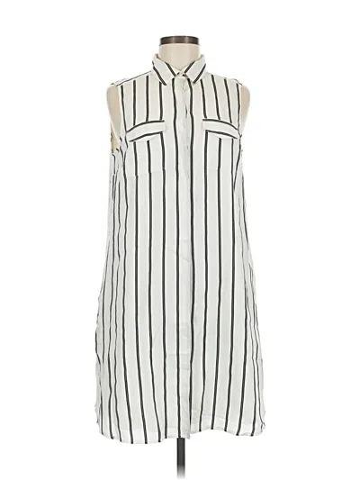 Pre-owned Ann Taylor Casual Dress In White