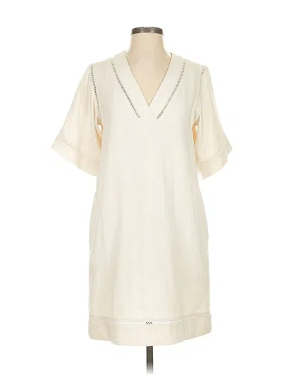 Pre-owned Ann Taylor Casual Dress In White