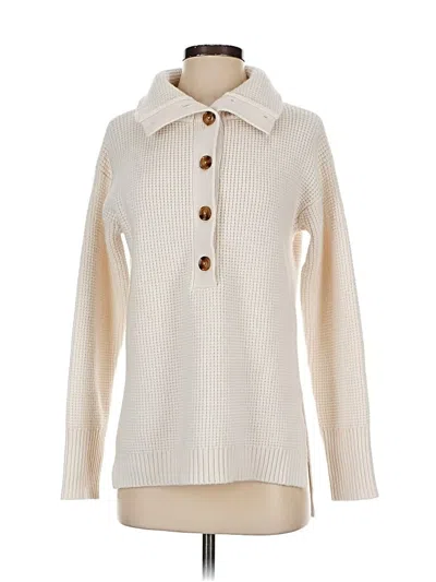 Pre-owned Ann Taylor Casual Dress In White