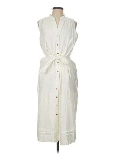 Pre-owned Ann Taylor Casual Dress In White