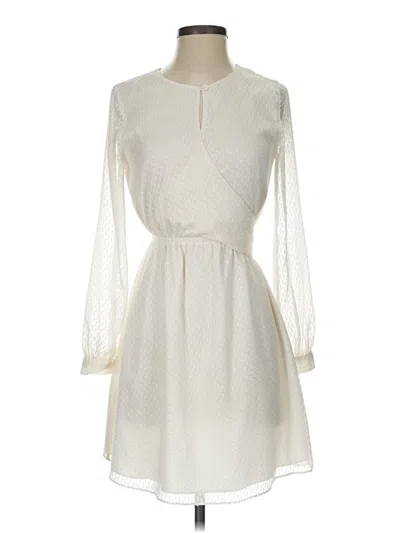Pre-owned Ann Taylor Casual Dress In White