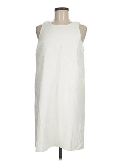 Pre-owned Ann Taylor Casual Dress In White