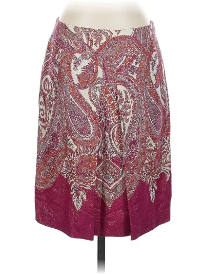 Pre-owned Ann Taylor Casual Skirt In Burgundy