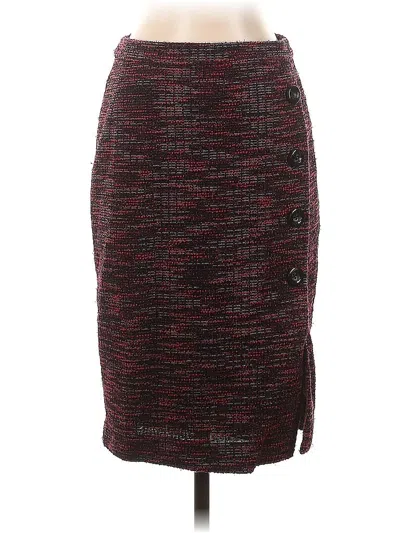 Pre-owned Ann Taylor Casual Skirt In Burgundy