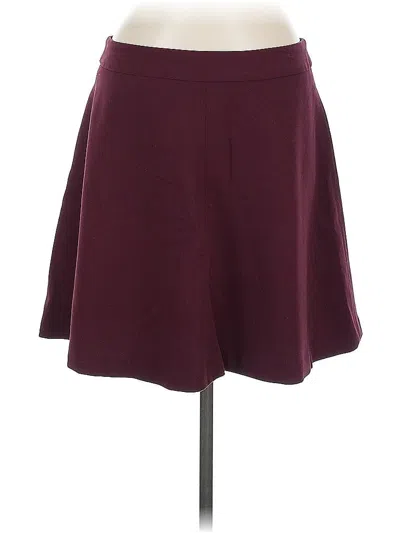 Pre-owned Ann Taylor Casual Skirt In Burgundy