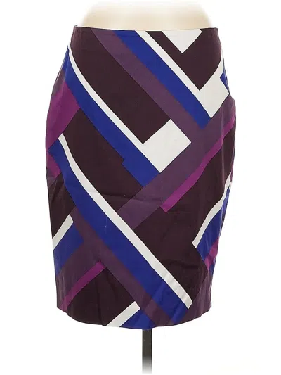 Pre-owned Ann Taylor Casual Skirt In Burgundy