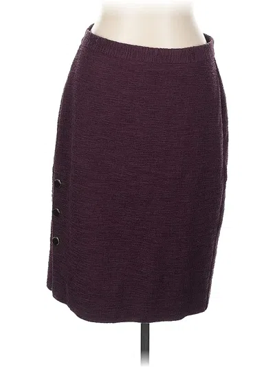 Pre-owned Ann Taylor Casual Skirt In Burgundy