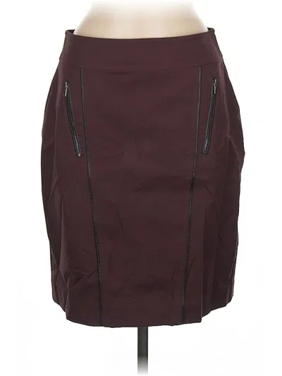Pre-owned Ann Taylor Casual Skirt In Burgundy