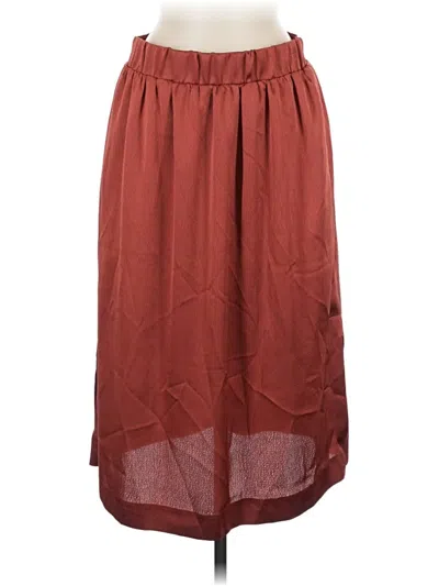 Pre-owned Ann Taylor Casual Skirt In Burgundy