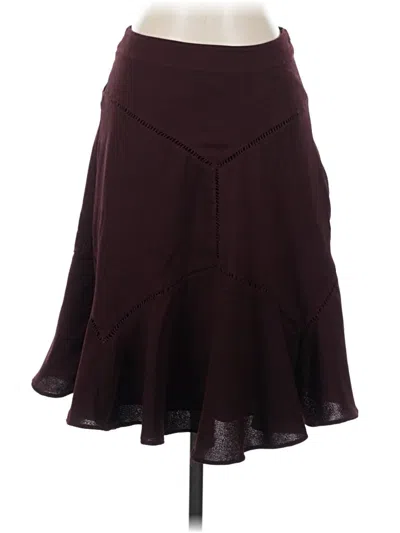 Pre-owned Ann Taylor Casual Skirt In Burgundy