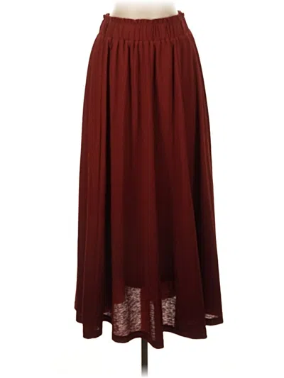 Ann Taylor Casual Skirt In Burgundy