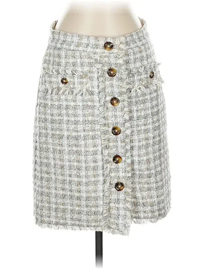 Pre-owned Ann Taylor Casual Skirt In Gray