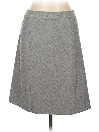 Pre-owned Ann Taylor Casual Skirt In Gray