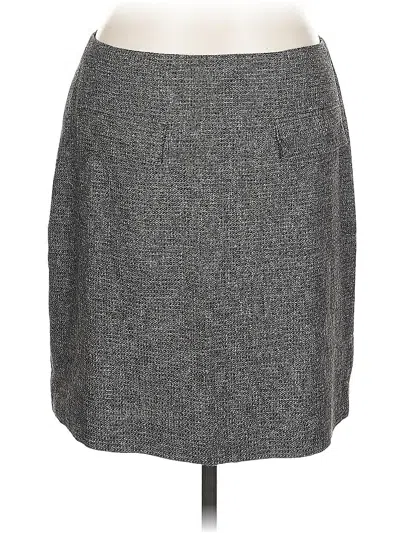 Pre-owned Ann Taylor Casual Skirt In Gray
