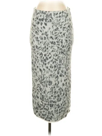 Pre-owned Ann Taylor Casual Skirt In Gray