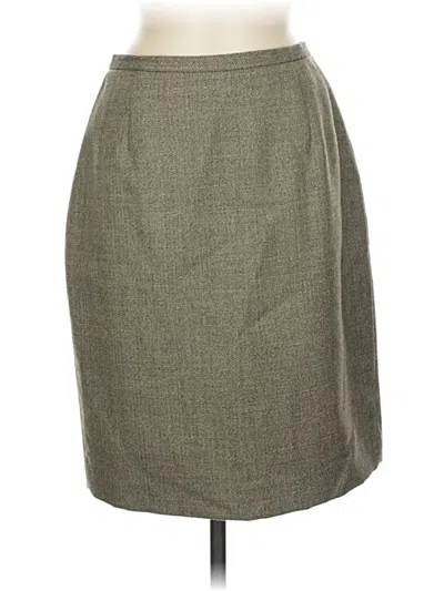 Pre-owned Ann Taylor Casual Skirt In Gray