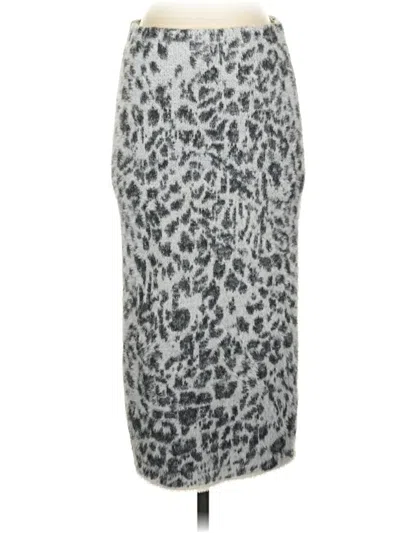Pre-owned Ann Taylor Casual Skirt In Gray